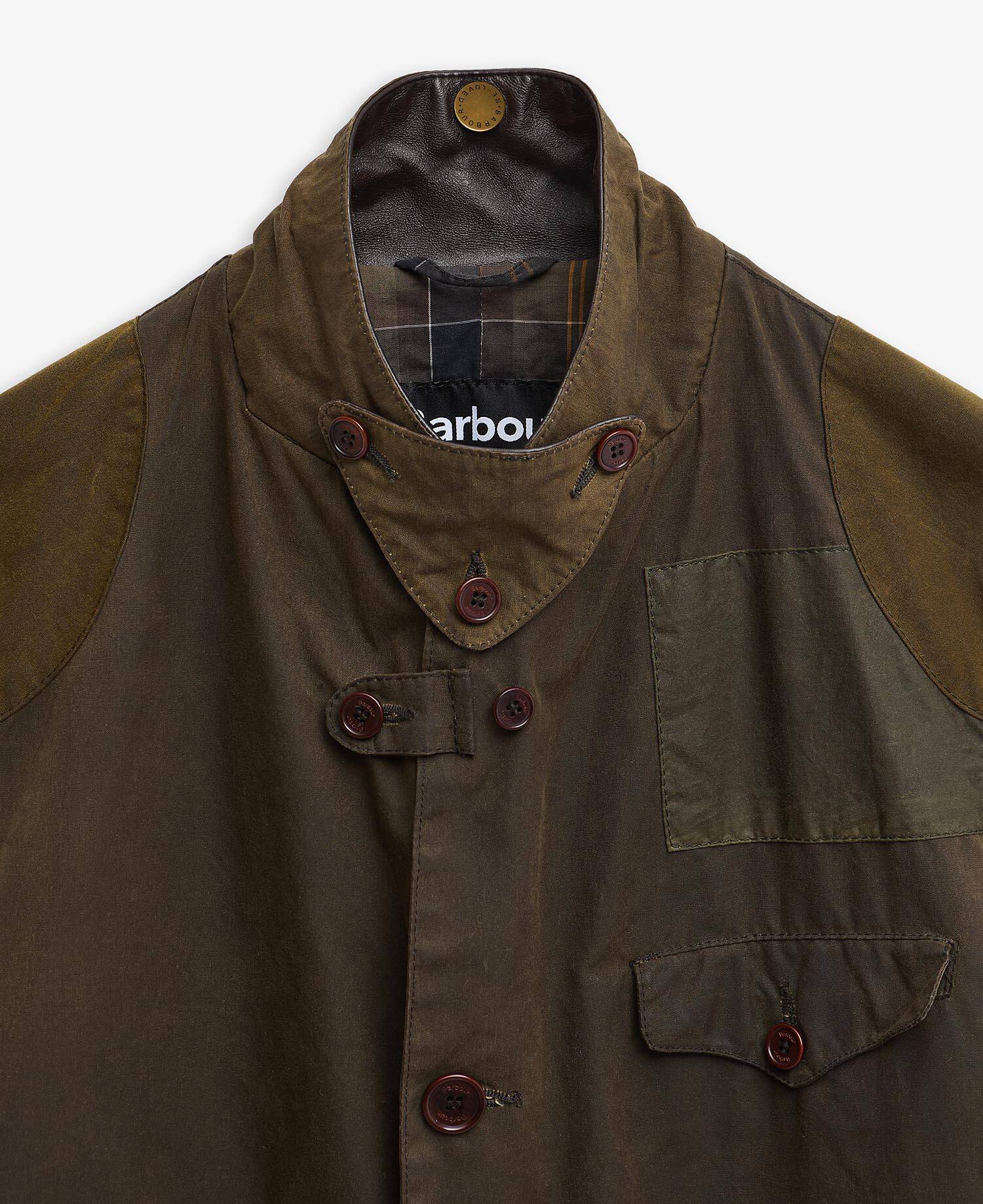 Barbour Re-Loved Beacon Waxed Jacket - Size L Olive image number 3