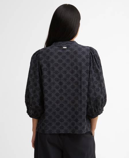Layla Broderie Anglaise Shirt Dark Navy