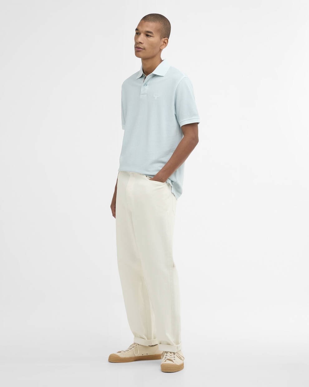 Washed Tartan Tailored Pique Polo