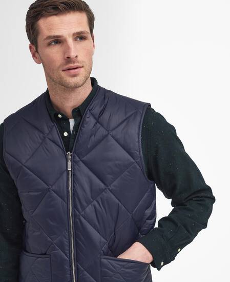 Large Box Quilted Liner Navy Large Box Quilted Liner Navy