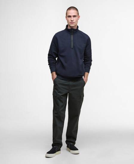 Outline Half-Zip Sweatshirt Dark Navy