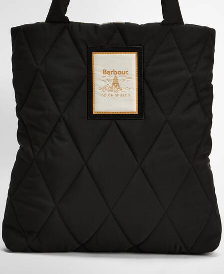 Mariah Quilted Tote Bag Black/Ancient