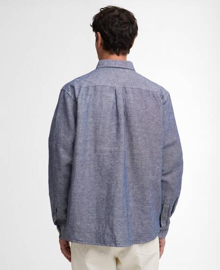 Bradden Linen Blend Relaxed Shirt Indigo