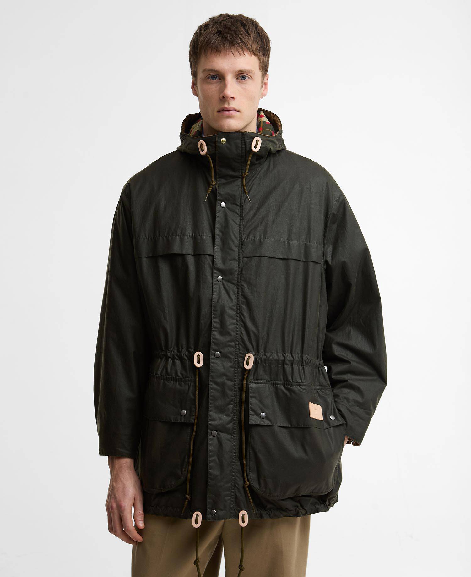 Paul Smith Loves Barbour Durham Waxed Jacket Archive Olive image number 0
