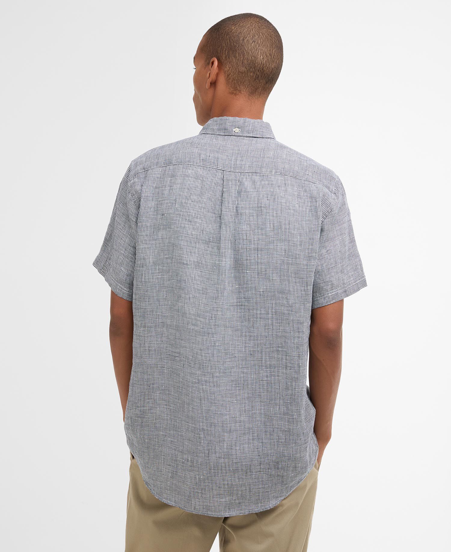 Linton Linen Short-Sleeved Tailored Shirt Dark Navy
