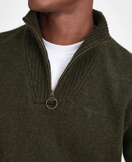 Essential Half-Zip Jumper Seaweed