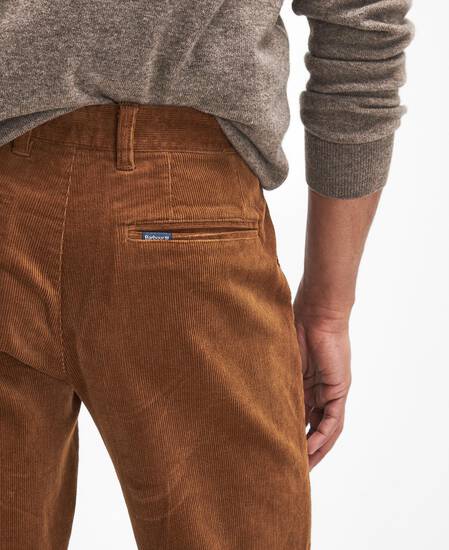 Stretch Cord Tailored Trousers Dark Honey