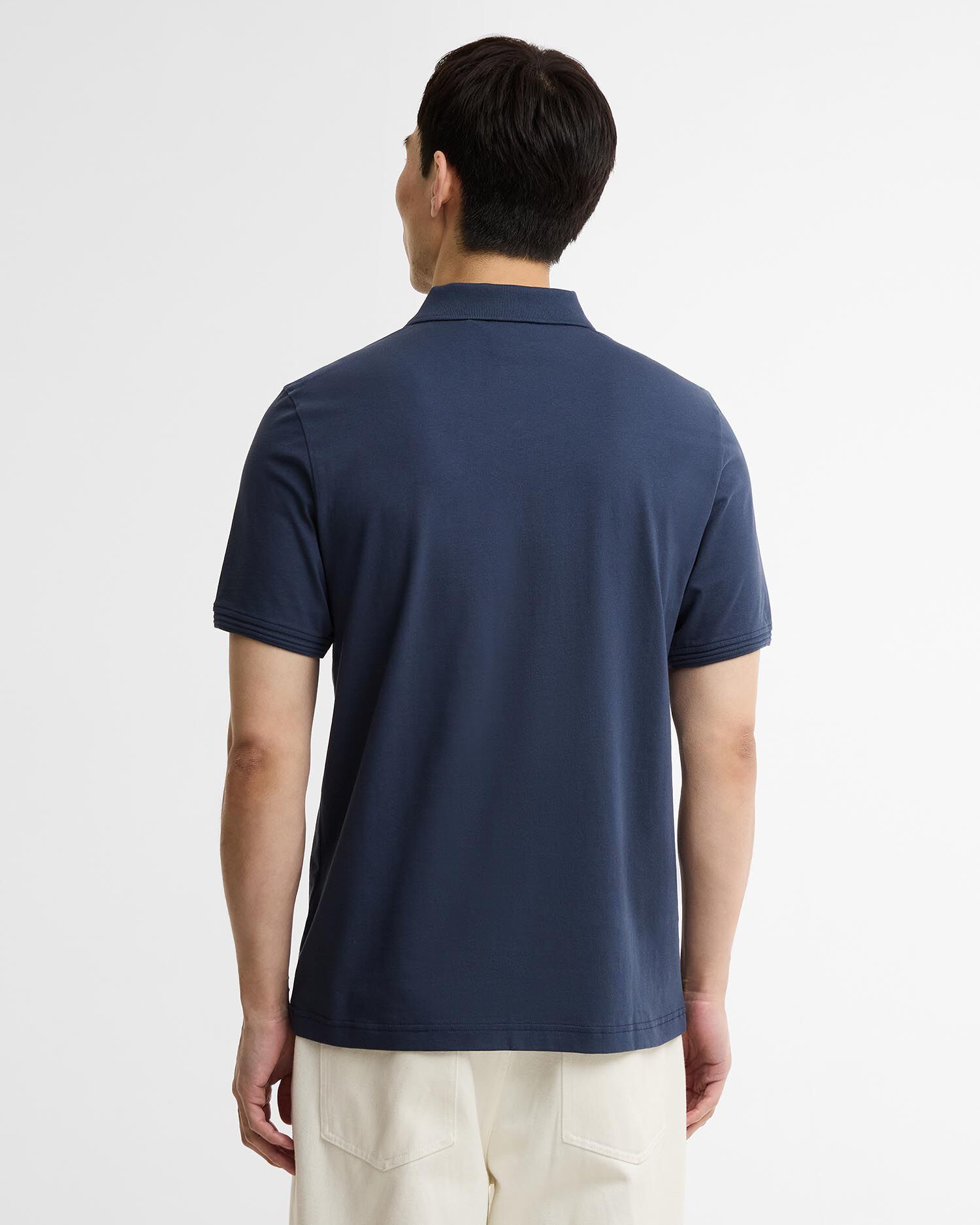 Poloshirt Ashmann Tipped Oxford Navy