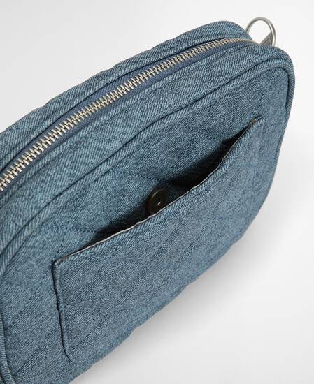 Denim Quilted Sloane Crossbody Bag Light Denim