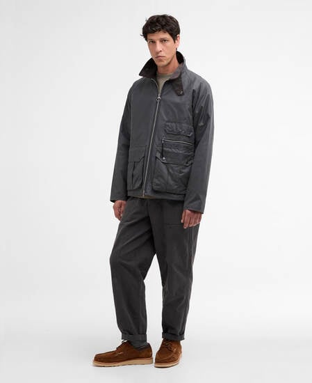 Re-Engineered Blackett Spey Waxed Jacket Asphalt