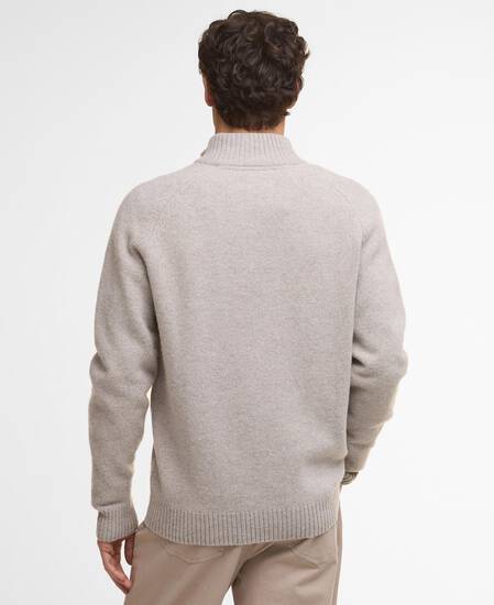 Grangetown Half-Zip Jumper Light Grey