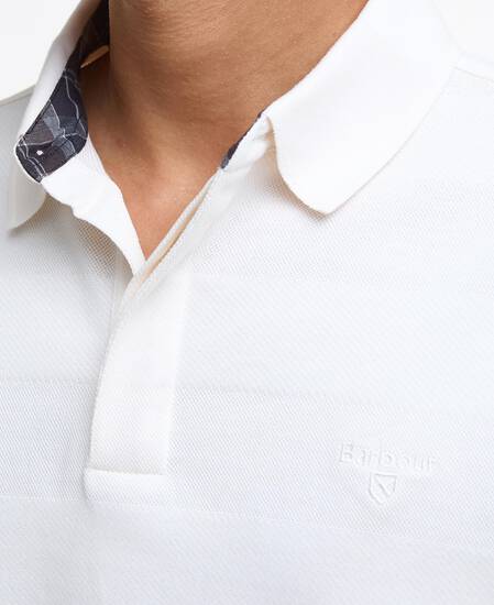 Polo a maniche lunghe leggermente aderente Waketown Whisper White