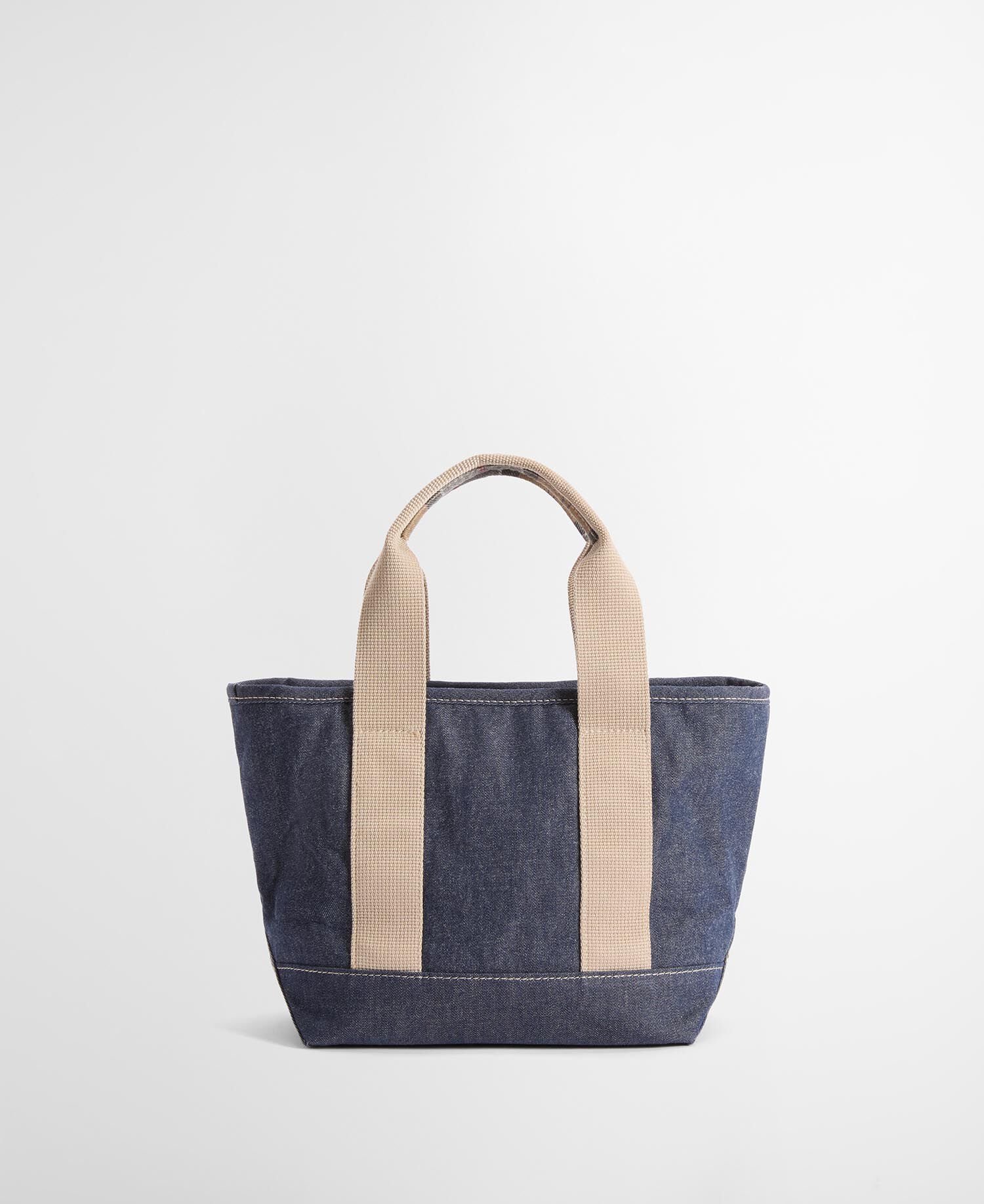 Mini borsa tote in denim Mya Indigo