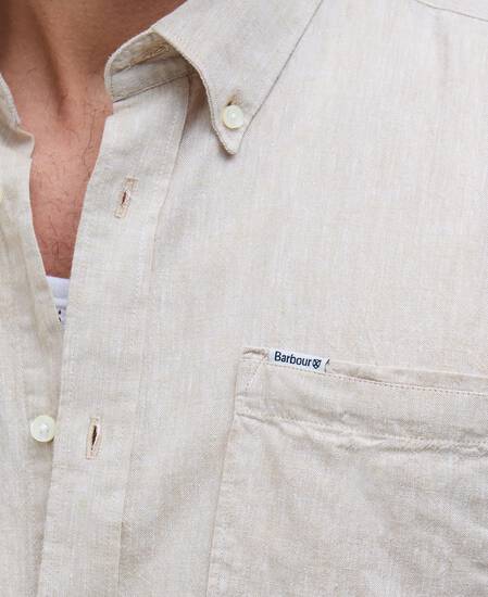 Nelson Tailored Long-Sleeved Shirt Stone