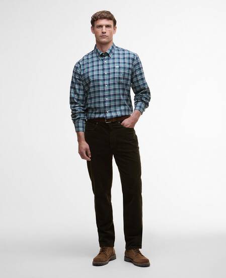 Turville Regular Long-Sleeved Shirt Mallard Green