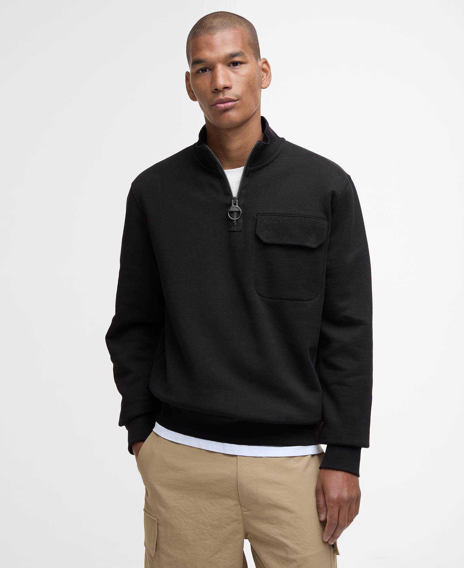 Lowgill Relaxed Quarter-Zip Sweatshirt Black image number 0