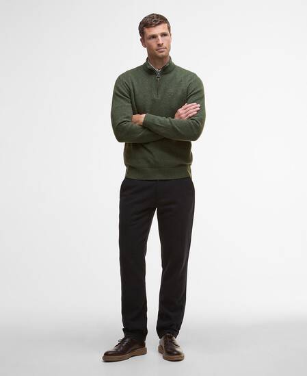 Essential Tisbury Half-Zip Jumper Forest