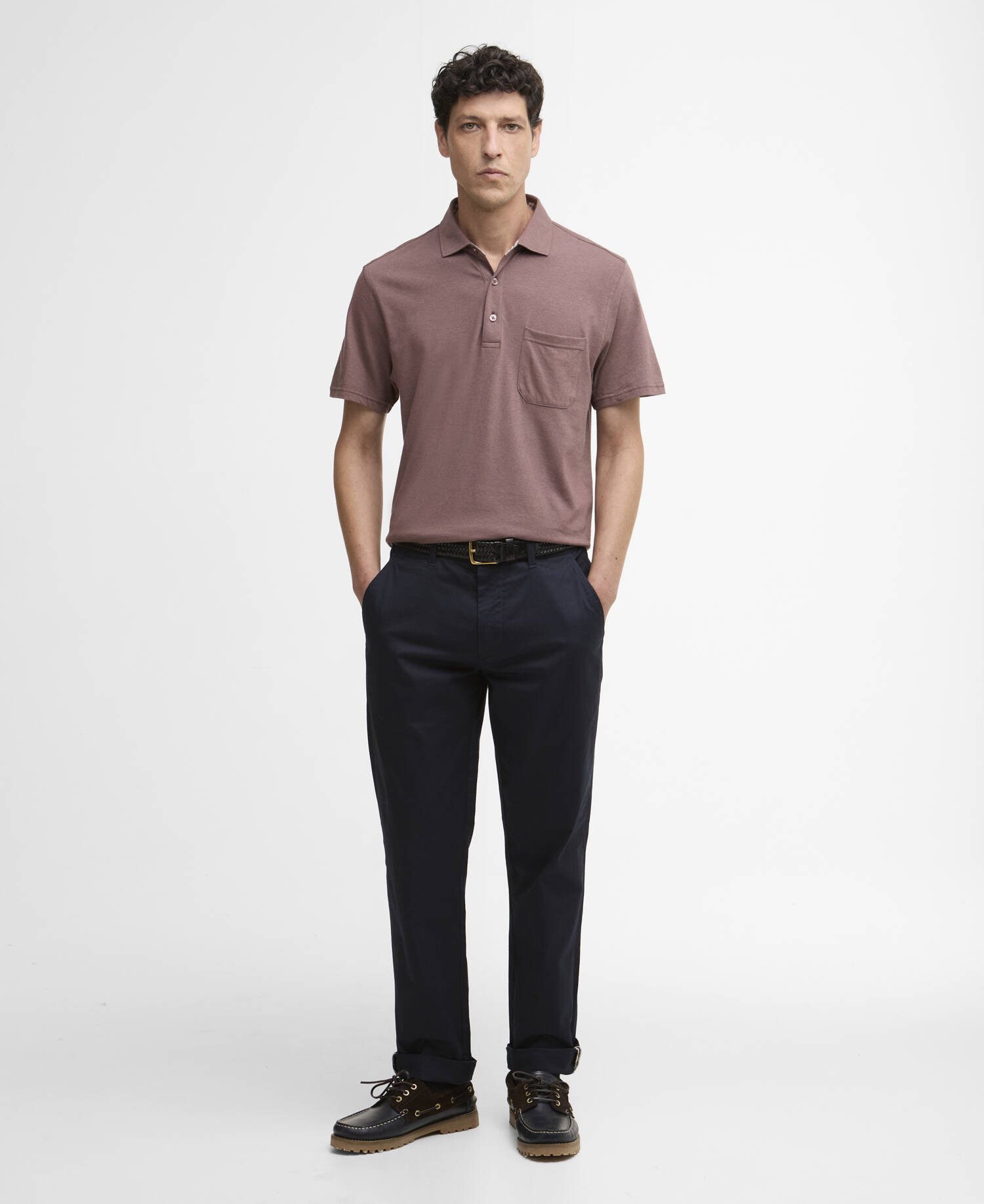 Steventon Linen Blend Tailored Polo Shirt image number 1