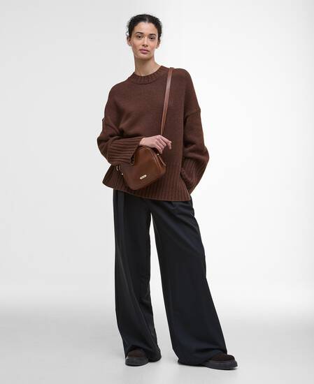 Daphne Leather Crossbody Bag Brown