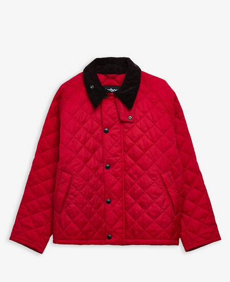 Oversized Transport Quilted Jacket Brick Red Oversized Transport Quilted Jacket Brick Red