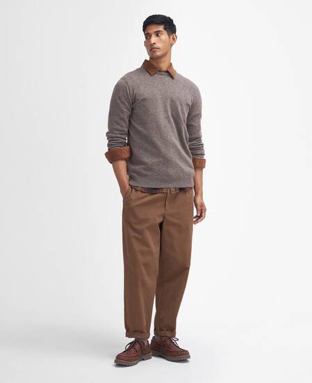 Essential Crew Neck Jumper Dark Stone