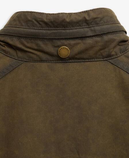 Barbour Re-Loved Sapper Waxed Jacket - Size L Olive