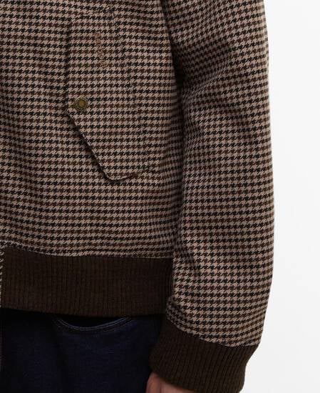 Barbour x Baracuta Porton Showerproof Jacket Brown Houndstooth