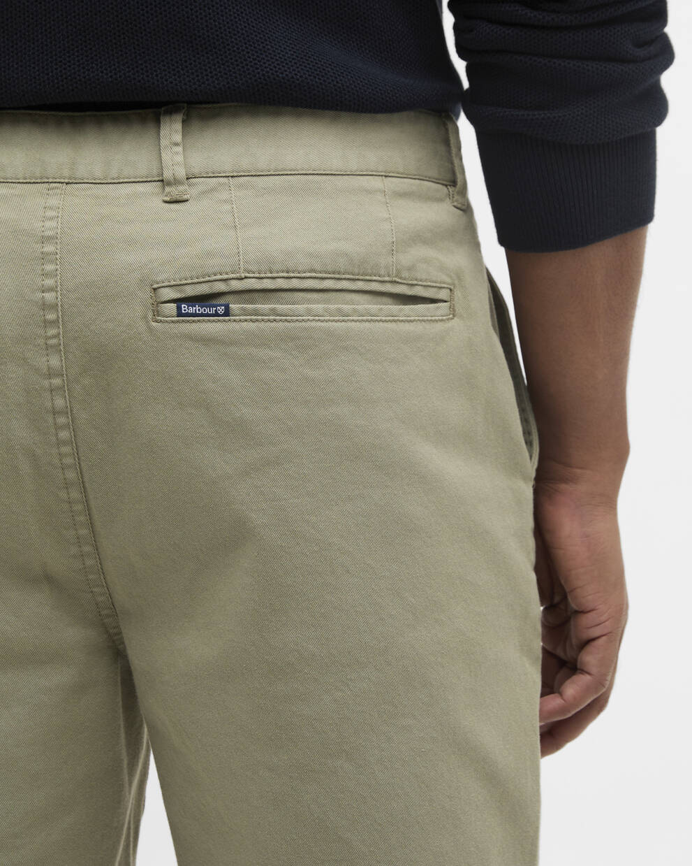 Shorts chino in twill lavato