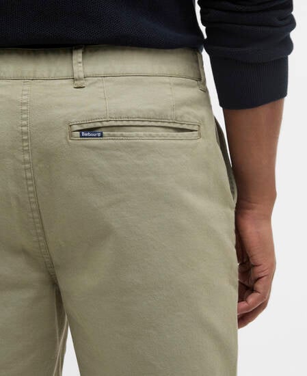 Shorts Washed Twill Chino Laurel Green