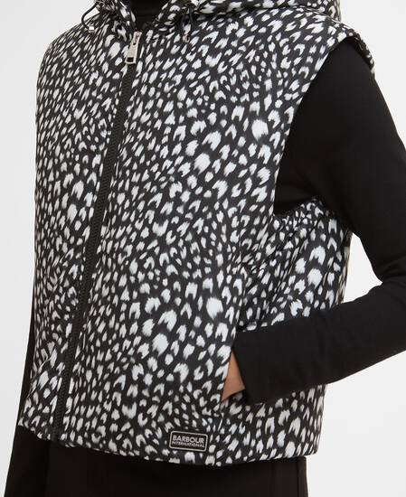 Calista Printed Gilet Snow Leopard