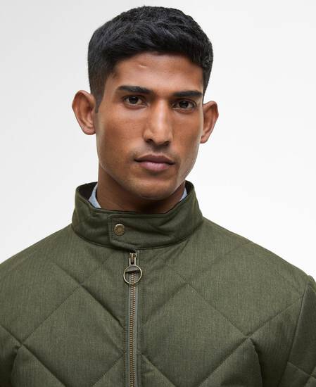 City Harrington Quilted Jacket Olive