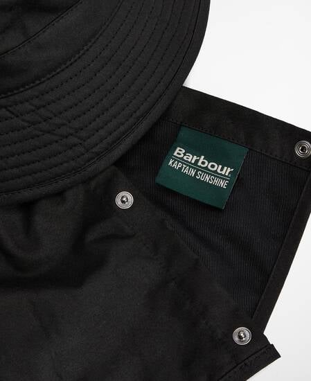 Barbour x Kaptain Sunshine Caped Bucket Hat Black