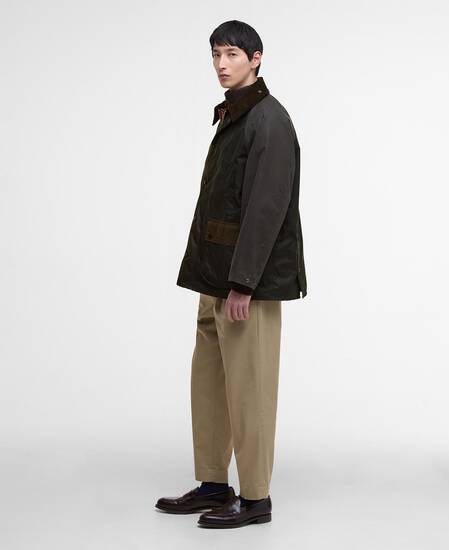 Patchwork Oversized Bedale Waxed Jacket Sage Multi