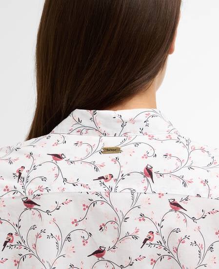 Brambles Tailored Long-Sleeved Shirt Bird Print