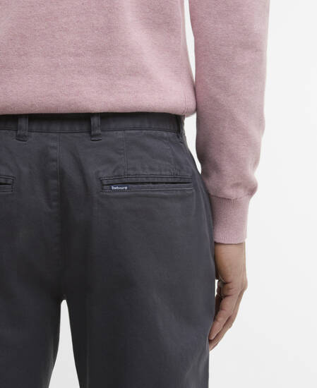 Washed Stretch Tailored Trousers Washed Navy