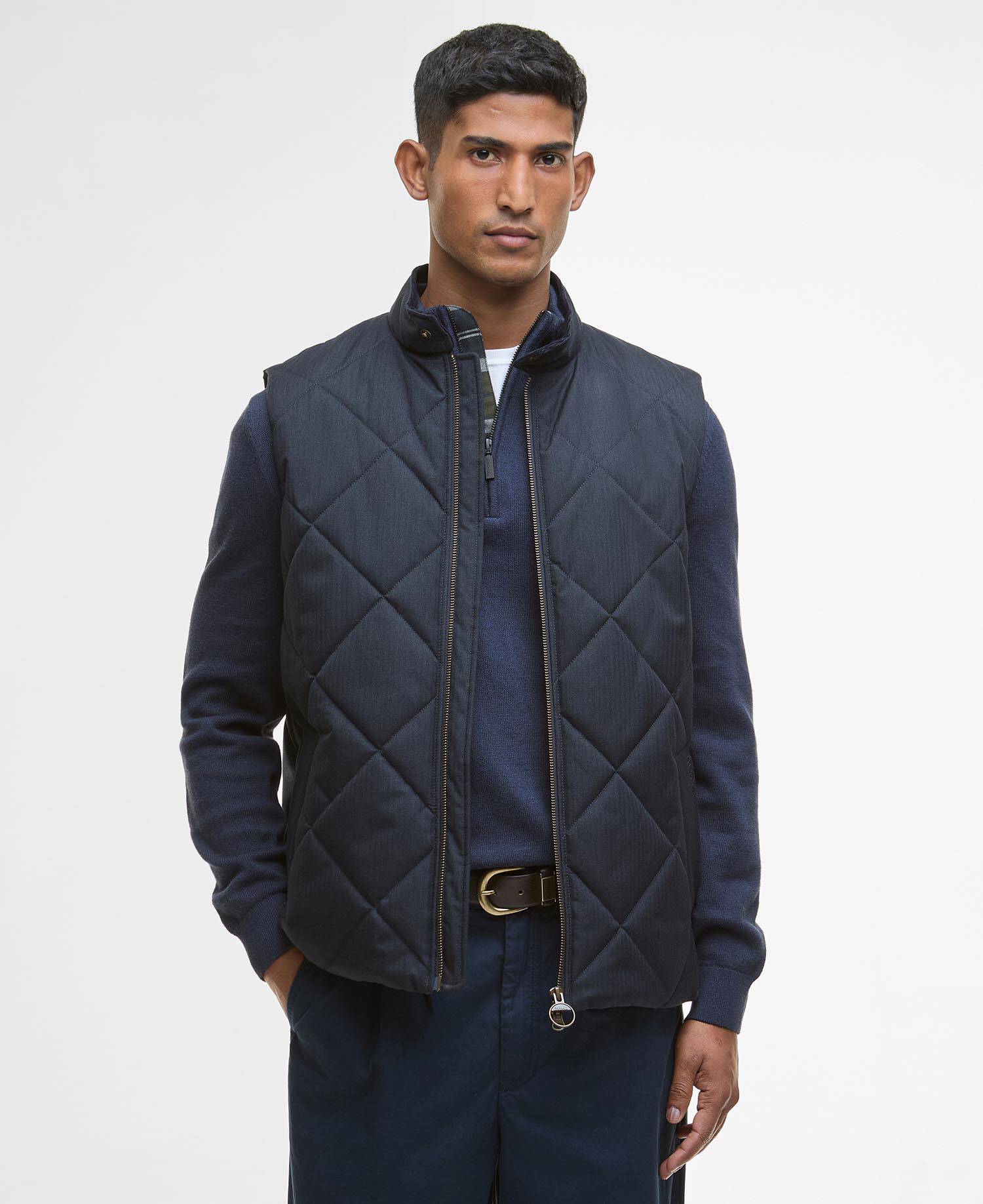 City Harrington Quilted Gilet Navy image number 0