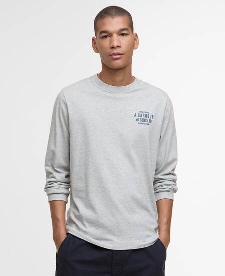 Pointer Long-Sleeved Graphic T-Shirt Grey Marl Pointer Long-Sleeved Graphic T-Shirt Grey Marl
