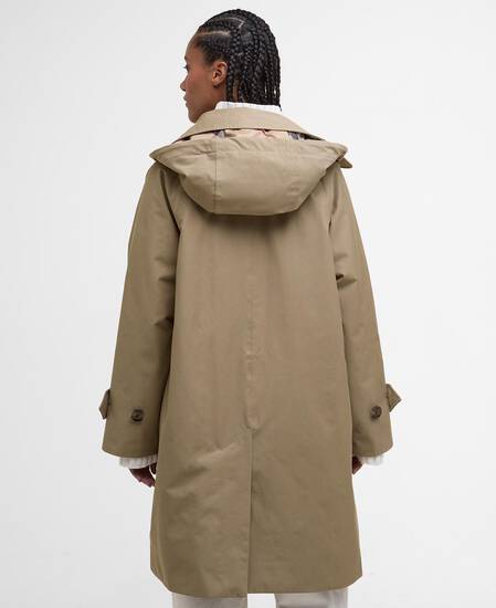 Sadie Waterproof Jackets Military Brown/Hessian Tartan