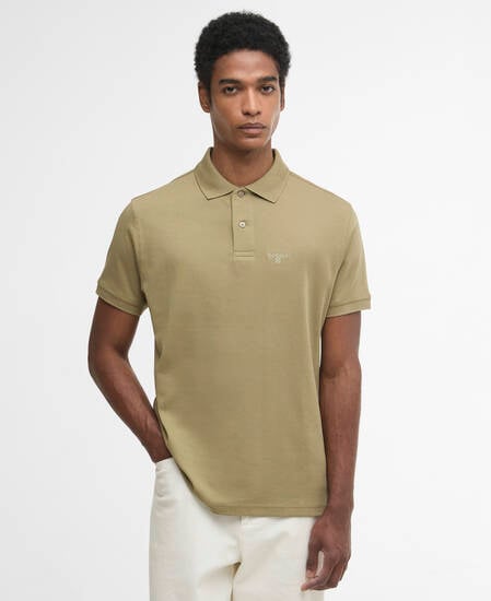 Hylton Short-Sleeved Polo Shirt Bleached Olive