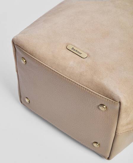 Cedar Suede Bucket Bag Sand