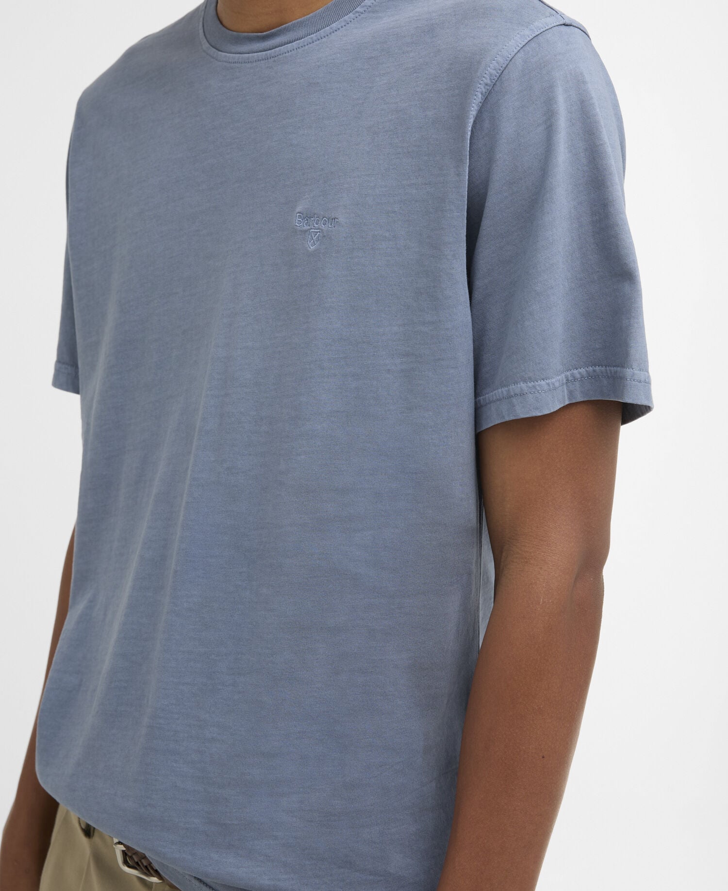 T-Shirt Washed Tartan Washed Blue