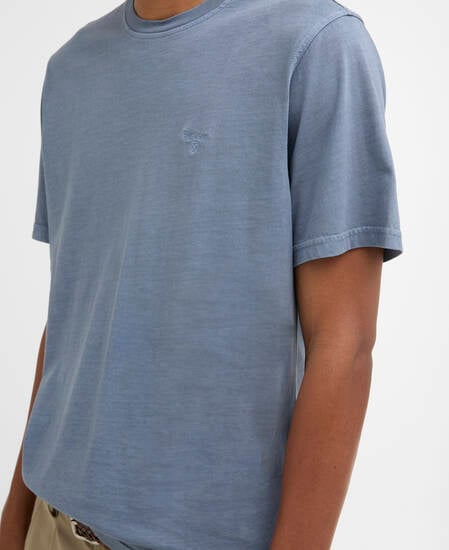 T-Shirt Washed Tartan Washed Blue