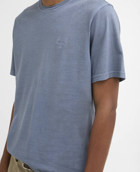 Washed Tartan T-Shirt Washed Blue