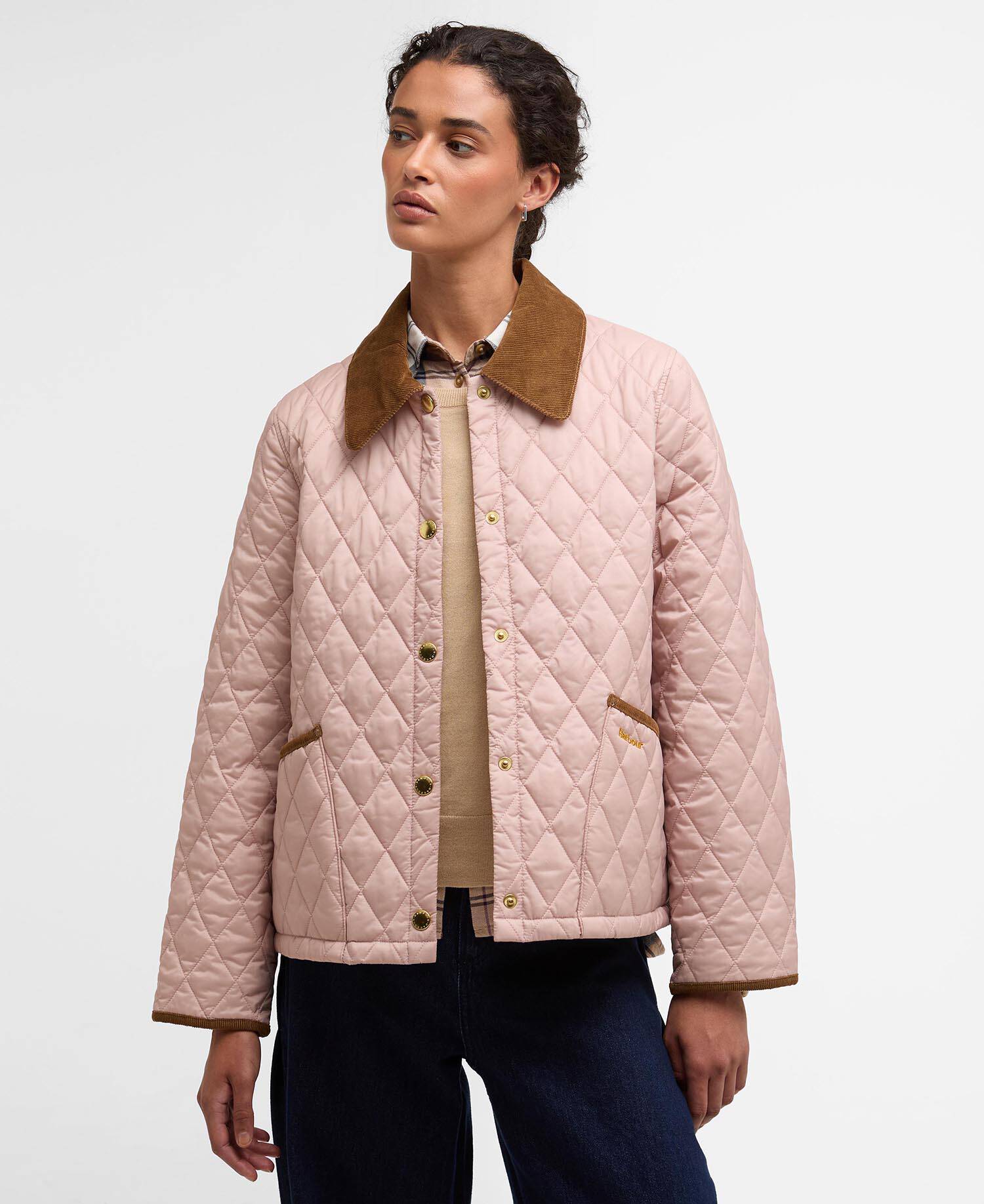 Icons Cropped Liddesdale Quilted Jacket Gardenia/Dress/Beige image number 0