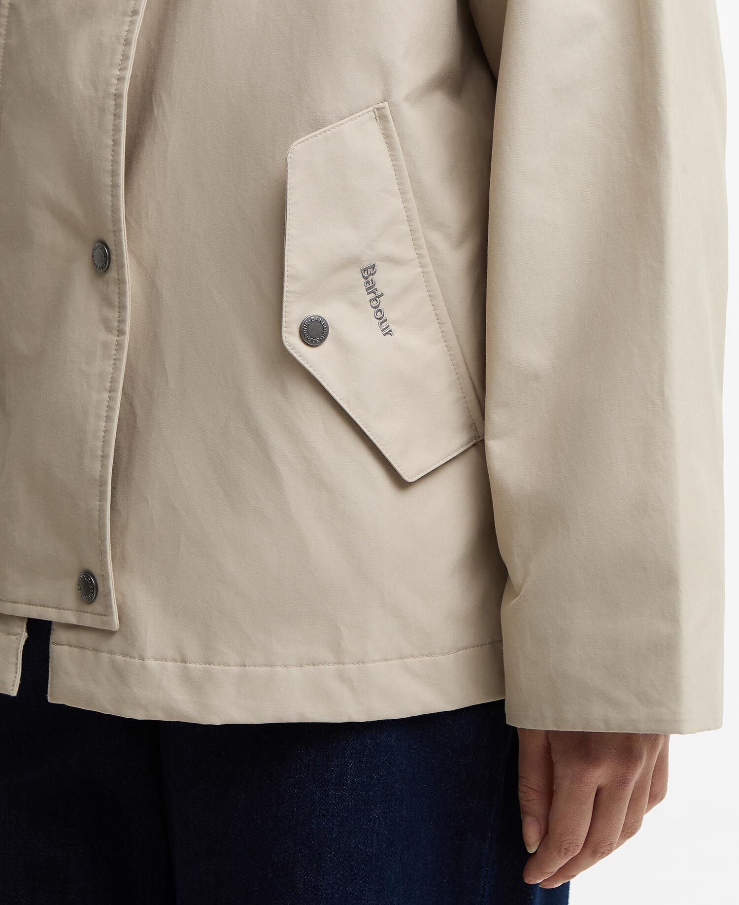 Jacke Kingswood Showerproof Light Sand/Navy Gingham