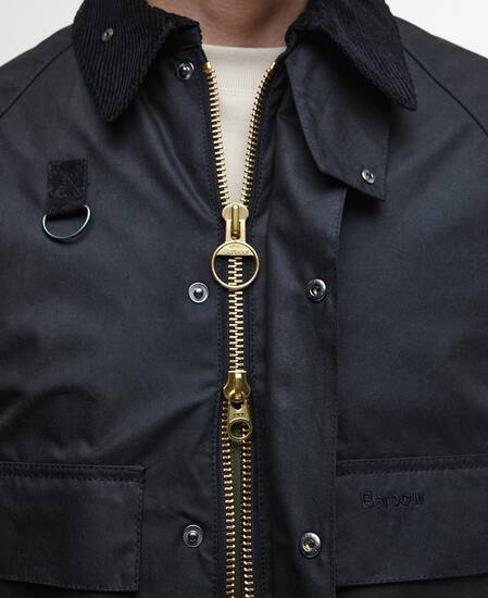 Modified Spey Waxed Jacket Black