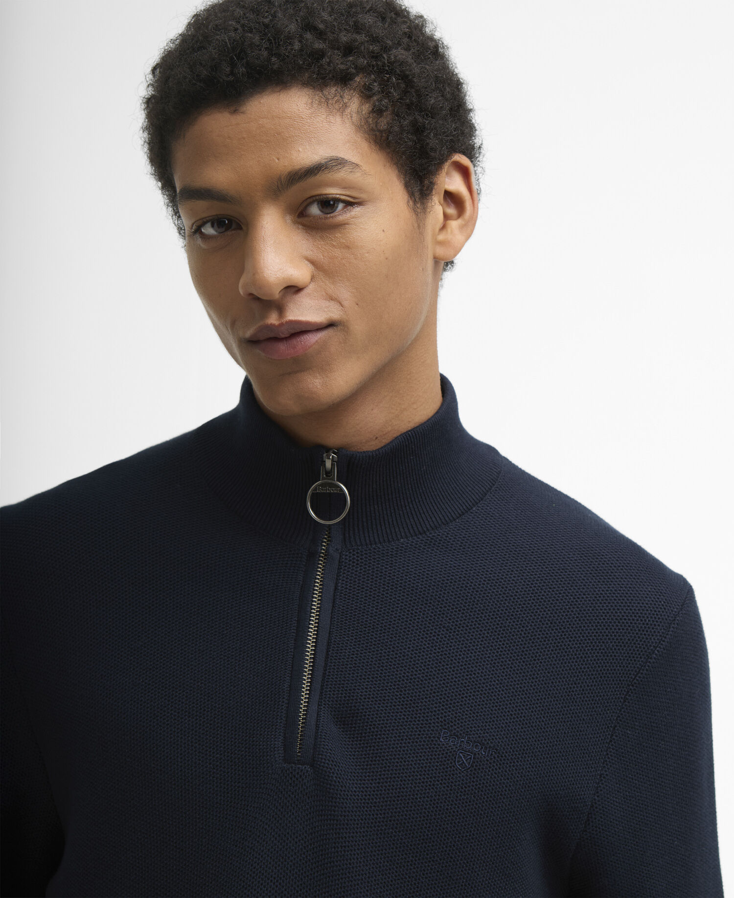 Pullover Essential Honeycomb Half-Zip Navy