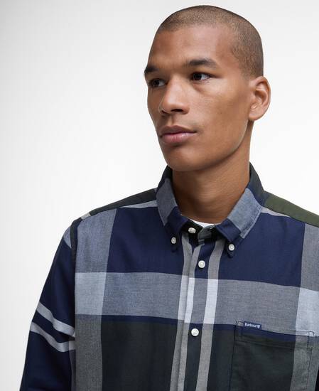 Camicia Dunoon a maniche lunghe dalla vestibilità leggermente aderente Fernwood Tartan