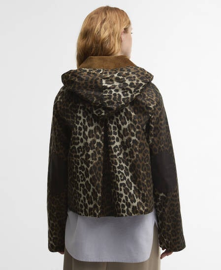 Barbour x GANNI Leopard Print Waxed Anorak Leopard Print/Classic