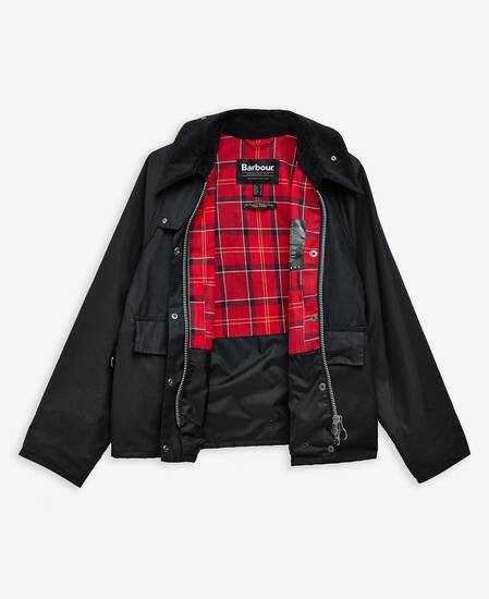 Women's Spey Waxed Jacket Black Cardinal